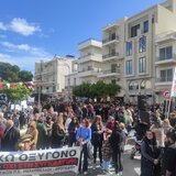 Τέμπη - Συλλαλητήρια: Πλήθος κόσμου και στον Άγιο Νικόλαο - Βίντεο