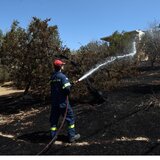 Φωτιά στον δρόμο προς Άγιο Μύρωνα κοντά στα Σταυράκια
