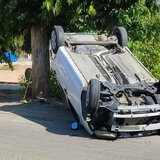 Ανατροπή οχήματος στην Αλικαρνασσό - Καλά στην υγεία της η οδηγός