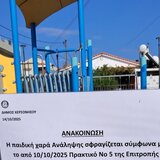 Σφραγίστηκε ξανά η μοναδική παιδική χαρά της Ανάληψης