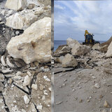 Κλειστός ο δρόμος Τέρτσα – Μύρτος λόγω κατολίσθησης: Μεγάλοι βράχοι έπεσαν στο οδόστρωμα