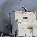 Χανιά: Στις φλόγες διώροφη κατοικία στον Ταυρωνίτη - Βίντεο